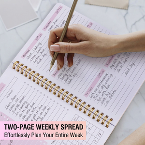 Agenda Semanal Premium A5, Planificador de 52 Semanas, Cuaderno Espiral con Cubierta de PP Impermeable de 0.8mm, <span class=keywords><strong>Organizador</strong></span> de <span class=keywords><strong>Tareas</strong></span> Diarias, Papelería - Product Image 2