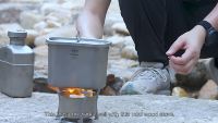 Kit de cuisine de camping en titane ultraléger, boîte à lunch de 750 ml + tasse de 400 ml, ensemble de casseroles