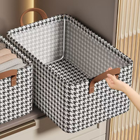 Boîte de rangement pour jouets multifonctionnelle pliable de grande capacité 35L, avec poignée portable pour enfants, en tissu non tissé, design rectangulaire, pour la maison