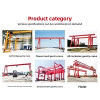 Grue portique mobile industrielle de type MH, hauteur de levage personnalisée de 10 m, portée de 24 m, pour cours et quais extérieurs, capacité de 10 tonnes/20 tonnes