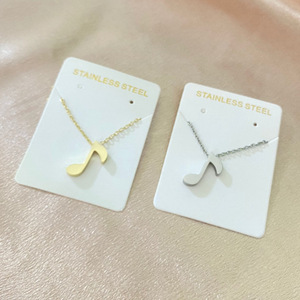 Collana Minimalista con Simbolo Musicale Placcata in Oro 18K per Donne 2026, Ciondolo a Forma di Note Musicali in Acciaio Inossidabile per Ragazze - Product Image 2