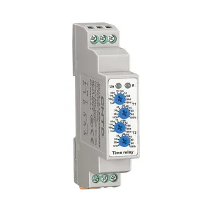 CNTD CDT6-P116W Miniature Dual Pulse Timer Time Relay IP20 Protection Level AC/DC 12-240V(50-60Hz) with Epoxy Protection Feature