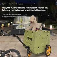 Remorque de vélo pour animaux à 3 roues en maille respirante, pliable, porte-chien pour vélo, capacité 25 kg, tissu Oxford écologique, voyage universel