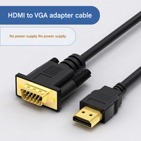 Cable Adaptador HDMI a VGA - Convertidor HDMI Macho a VGA Hembra para Proyector, Laptop, PC de Escritorio, Monitor, Pantalla