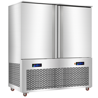 Congélateur à air pulsé en acier inoxydable -45°C, 24 plateaux, 1000L, avec contrôle numérique, pour refroidissement rapide et stockage alimentaire