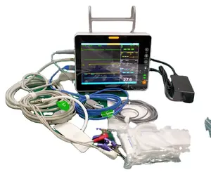 Monitor veterinário portátil de animais, monitor de animais de 8 polegadas com função nibp, spo2, ecg, temp, pr
