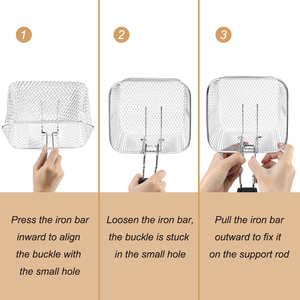 Friteuse électrique de 1,5 L en acier inoxydable brossé Protection contre la surchauffe de surface antiadhésive française pour un usage domestique extérieur - Product Image 4