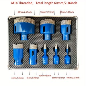 ดอกสว่านเจาะเพชร Pai Ruixing ขนาด 32 มม. เกลียว M14 สำหรับงานก่ออิฐ ระบบระบายความร้อนภายนอก ผิวเงา - Product Image 4