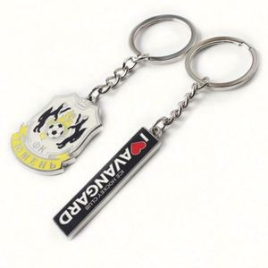 Porte-clés en métal personnalisé avec logo émaillé 2D/3D pour cadeaux promotionnels - Tailles personnalisables - Product Image 3