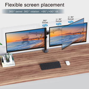 Nuevo Soporte de Escritorio Universal para Dos Monitores, Resistente, Totalmente Ajustable, de Acero, Soporta 2 Pantallas de 32 Pulgadas, Doble Soporte de Escritorio - Product Image 2