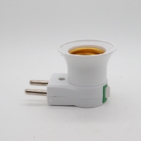 Douille E27 pour lampe LED avec interrupteur, support en plastique, adaptateur prise UE, compatible Wi-Fi, à vis, pour usage intérieur/extérieur, sûre et pratique