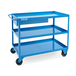 OMCN 209 1000x600x830mm 3-tray <b>tool</b> <b>trolley</b> with drawer, 180kg capacity - Product Image 1