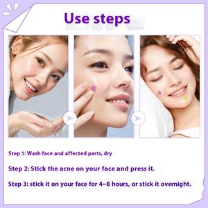 لون الجلد غير مرئية غطاء بثرة ملصق لطيف يبتسم نمط الوجه متعدد الصور ماكياج الجمال العناية الشخصية - Product Image 3