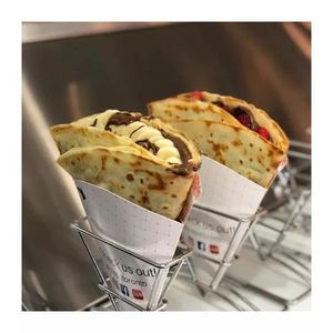 Emballage jetable en matériaux recyclés pour snacks, cônes triangulaires, gaufres, cornets à glace, supports pour gaufres bulles et porte-chips <span class=keywords><strong>de</strong></span> pommes <span class=keywords><strong>de</strong></span> <span class=keywords><strong>terre</strong></span> - Product Image 6