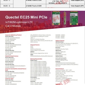 Módulo Programador EC25-EC Mini PCIe LTE Cat 4 EC25ECGA-MINIPCIE EC25ECGA-128-SNNS EC25-E/A/AU/J/V/AF - Product Image 3