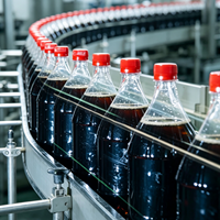 Chaîne de production rotative complète pour petites entreprises : Machine de remplissage de boissons 3-en-1 pour bouteilles PET de 200 ml avec moteur
