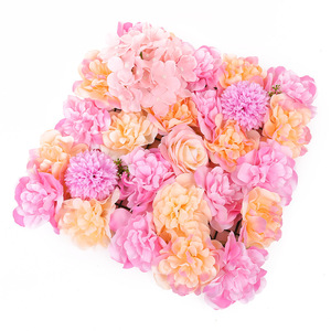 Muro de Flores Artificiales de 38cm, Arreglo Cuadrado de Rosas y Dalias, Decoración para Bodas y Hogar, Plástico y Seda, Alta Simulación - Product Image 5