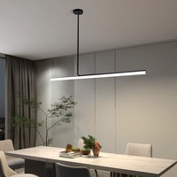 Lustre Minimaliste pour Restaurant, Maison, Style Moderne Simple Nordique, en Alliage de Zinc et Acrylique, LED, pour Table Longue, Table à Manger, Bureau