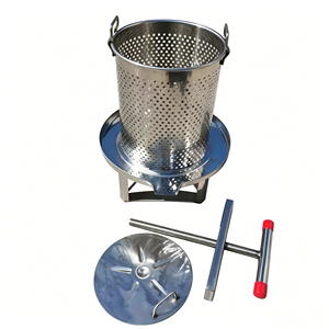 Nouvelle presse <span class=keywords><strong>à</strong></span> <span class=keywords><strong>miel</strong></span> en acier inoxydable de 24,5 cm de diamètre, machine <span class=keywords><strong>à</strong></span> presser la cire d'abeille - Product Image 6