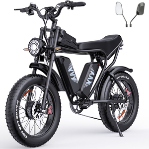 จักรยานไฟฟ้า Ridstar Q20 Pro 20 นิ้ว มอเตอร์คู่ สำหรับขี่ออฟโรด ยางอ้วน แบบเสือภูเขา แบตเตอรี่ลิเธียม 52v 40ah โรงงาน Q20 ขายส่ง - Product Image 1