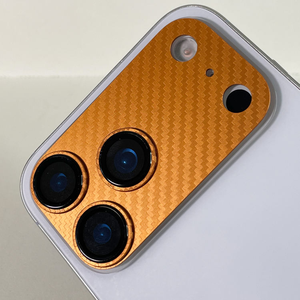 Protector de Lente de Cámara con Patrón de Fibra de Carbono para iPhone 17 Pro Max, Cubierta de Cámara de Vidrio Templado Metálico para iPhone 17 Pro - Product Image 5