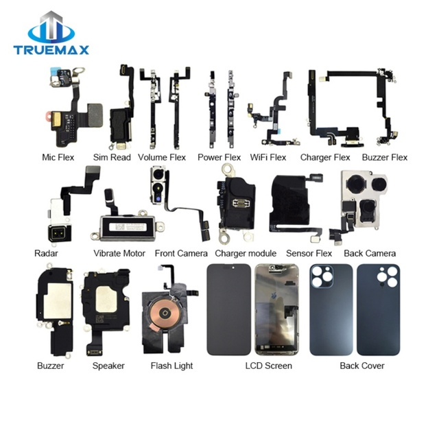 For iPhone 11 12 13 14 Plus 15 16 17 Pro Max air Replacement Power on off Button Volume Flex Buzzer Vibration Ear Speaker Parts