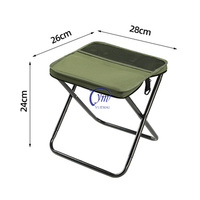Tabouret pliant tactique léger et portable en alliage d'aluminium Oxford pour la pêche et le camping en extérieur