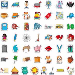 Adorables aimants de réfrigérateur en CVC épaissi de style Art Déco, jouets éducatifs pour les enfants d'âge préscolaire et les élèves de maternelle - Product Image 1