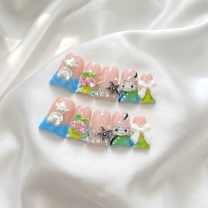 <span class=keywords><strong>Uñas</strong></span> Postizas <span class=keywords><strong>de</strong></span> Lujo Hechas a Mano, Estilo Y2K, Diseño <span class=keywords><strong>de</strong></span> Pico <span class=keywords><strong>de</strong></span> Pato 3D <span class=keywords><strong>con</strong></span> Joyas, para Gala y Boda, Diseño Personalizado Premium, <span class=keywords><strong>Uñas</strong></span> Postizas al por Mayor - Product Image 2