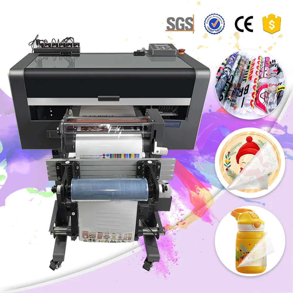 Digital Printers Flatbed Small Image A3 Gold Foil Ab Film Cheapest Colorsun UV Dtf Printer For Wood Glass