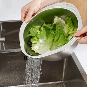 Panier de lavage pour légumes et riz, passoire en acier inoxydable, plateau, bac à laver, accessoires, panier d'égouttage pour la cuisine - Product Image 4