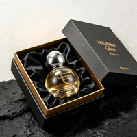Vente en gros de flacons de parfum en verre vides cylindriques de 15 ml avec bouchon pulvérisateur et boîtes d'emballage