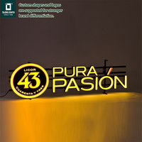 Enseigne LED personnalisée, logo néon lumineux pour entreprise, décoration murale intérieure