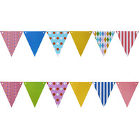 Guirlande de fanions triangulaires de mariage 14,5*16cm, bannière en papier pour fête