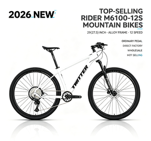 Nouveauté 2026 : Vélos de montagne <span class=keywords><strong>Rider</strong></span> M6100-12s les plus vendus, cadre en alliage 29 (27,5) pouces, 12 vitesses, pédale standard, vente directe usine en gros - Product Image 1