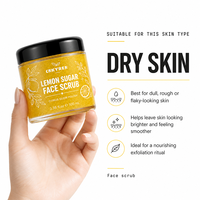 Lemon Sugar Face Scrub Exfoliating Brightening Moisturizing Natural Organic Deep Clean Skin Care Facial Spa