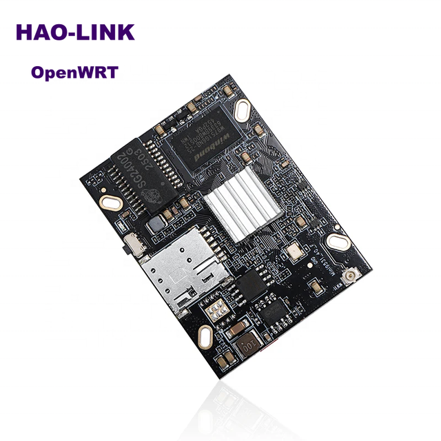 HAO-LINK Industrial-Grade 4G Cat4 LTE WiFi4 Router Board Linux/OpenWRT Nano SIM/eSIM Ethernet TTL Serial Communication Module