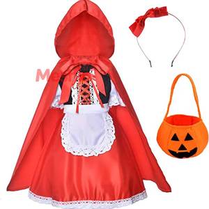 Disfraz de Caperucita Roja para Niñas, Vestido de Princesa Dulce MS, para Halloween, Navidad, Fiestas de Disfraces - Product Image 1