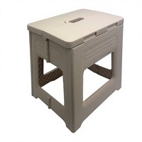 69156 #   Tabouret pliant rétractable en plastique, chaise pliable portable, capacité de charge de 150 kg, pour le camping, la randonnée, utilisation en toutes saisons
