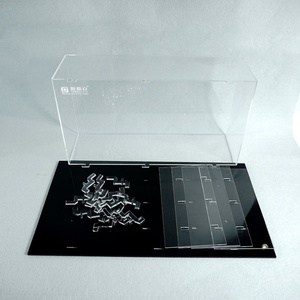 China Wholesale Wall Mounted Crystal Clear Acrylic Lucite Plastic 1:64 Diecast Car <b>Model</b> Display Case - Product Image 5