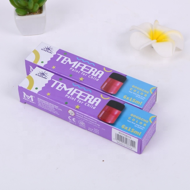 Детский постер, цветной набор гуашевых красок, набор красок 6*15 мл