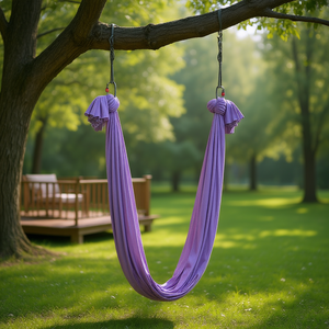 Hamaca de Yoga Morada de 4.4 Yardas, Columpio de Yoga Aéreo Antigravedad de Nailon, Kit de Inicio con Herrajes Completos - Product Image 2