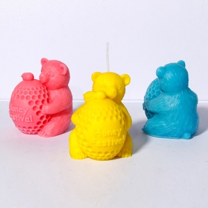 Bear Hug Honeycomb Candle Silicone <b>Mold</b> - 3D Reusable Candle Making <b>Kit</b> for DIY Beeswax & Soy Wax Birthday Gift - Product Image 2