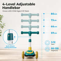 Trottinette pour enfants OEM personnalisée, pliable, à 3 roues, avec roues lumineuses, hauteur réglable, pour les vendeurs en ligne