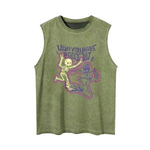 Aola Wholesale 100% Cotton 230 GSM Men's <strong>Tank</strong> <strong>Top</strong> Custom Logo Sporty Muscle Fitness Gym Vest Black Color - Product Image 4
