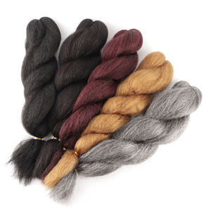 Orientfashion Trecce Crochet Kinky Straight Vixen 26 Pollici, Capelli Crochet Vixen Nero Naturale, Estensioni di Capelli in Fibre Sintetiche - Product Image 1