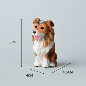 Statua <span class=keywords><strong>di</strong></span> Cucciolo in Resina, Figurina <span class=keywords><strong>di</strong></span> Cane Multi-Rasaceo, Decorazione per Torte, Accessori per Micro Paesaggi e Bonsai, Oggetto Decorativo da Scrivania e Casa, Regalo Artigianale - Product Image 6