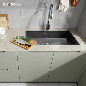 Sofeyia completo di lusso moderno laccato opaco Design della cucina include rubinetto lavello cassetto cerniera scorrevole - Product Image 5