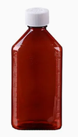 8Oz 16 Oz Oral liquide sirop contre la toux bouteille ambre pour la médecine liquide avec bouchon CR