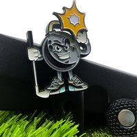 Outil de réparation de divots de golf professionnel en alliage de zinc moulé sous pression avec marqueur de balle magnétique, kit de fourche ergonomique pour le green, pour les amateurs de golf
